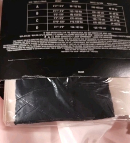Victoria's Secret Satin Top Thigh High Stockings nylons Black Sz A NOS - Picture 5 of 5