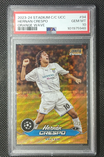 Hernan Crespo 2023-24 Topps Stadium Club Orange Wave #/25 PSA 10 Lazio - Imagen 1 de 2