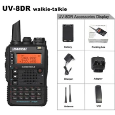 NEW Walkie Talkie UV-8DR 5W 128CH Mobile Radios FM Tri Band VHF/UHF 2 Way Radio