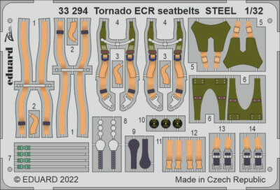 Eduard 1/32 Panavia Tornado ECR Seatbelts for Italeri kits