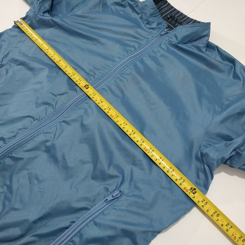 Vtg St Michael Wind Jacket Coat Sz L Turquoise Blue Doublure Lining Made In UK - Picture 6 of 12