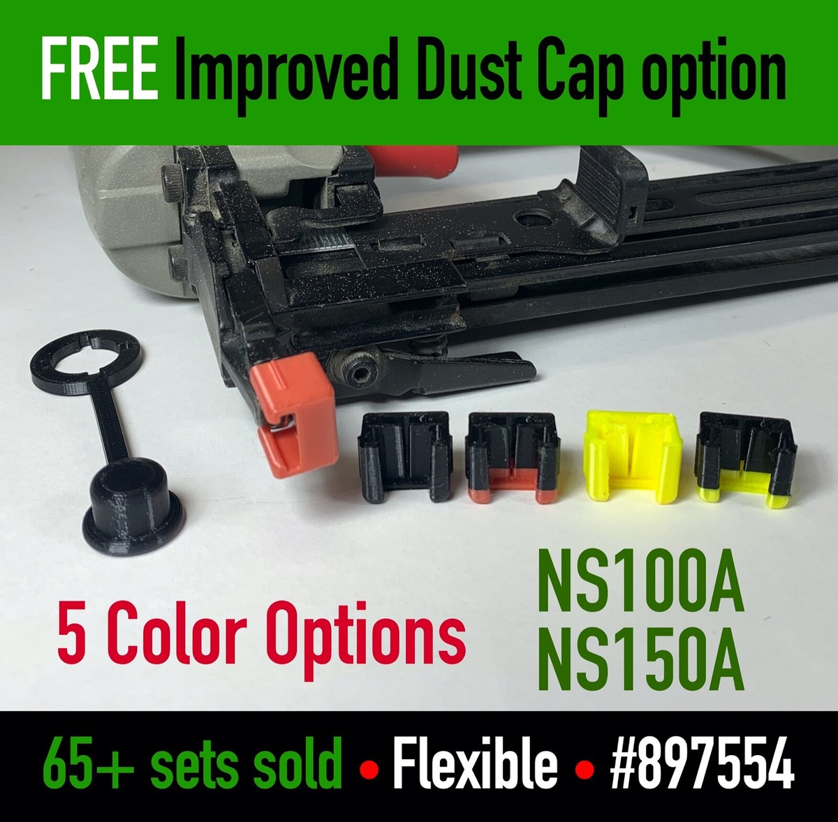 4, 8 or 12 Pack - Porter Cable STAPLER Nose Cushion - NS100A