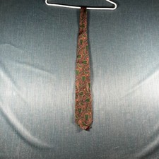 Bert Pulitzer Mens Neck Tie Multicolor Paisley Print Silk Formal Oxford Designer