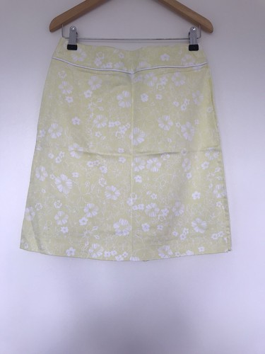 Mexx Womens Yellow Floral Print Pre-Owned Skirt Size 10 - Picture 2 of 9