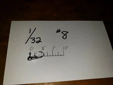 50  1/32oz Round Head Jigs Bronze Sickle Hooks #8  #6  #4  #2 U Choose