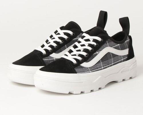 VANS Sentry Wafflecup Old Skool Black Grey Suede Canvas Plaid Lug