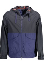 Gant Chic Blue Hooded Sports Jacket With Contrast Details