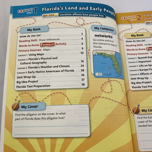 Florida Social Studies Grade 4 Paperback Workbook McGraw Hill Homeschooling NEW - Picture 9 of 24