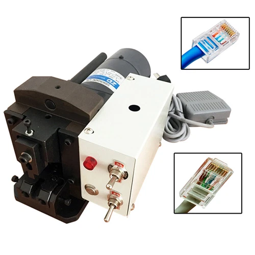 90w Semi-automatic RJ45 Wire Crimping Machine RJ11 RJ12 Cable Crimper 2P-8P - Picture 1 of 6