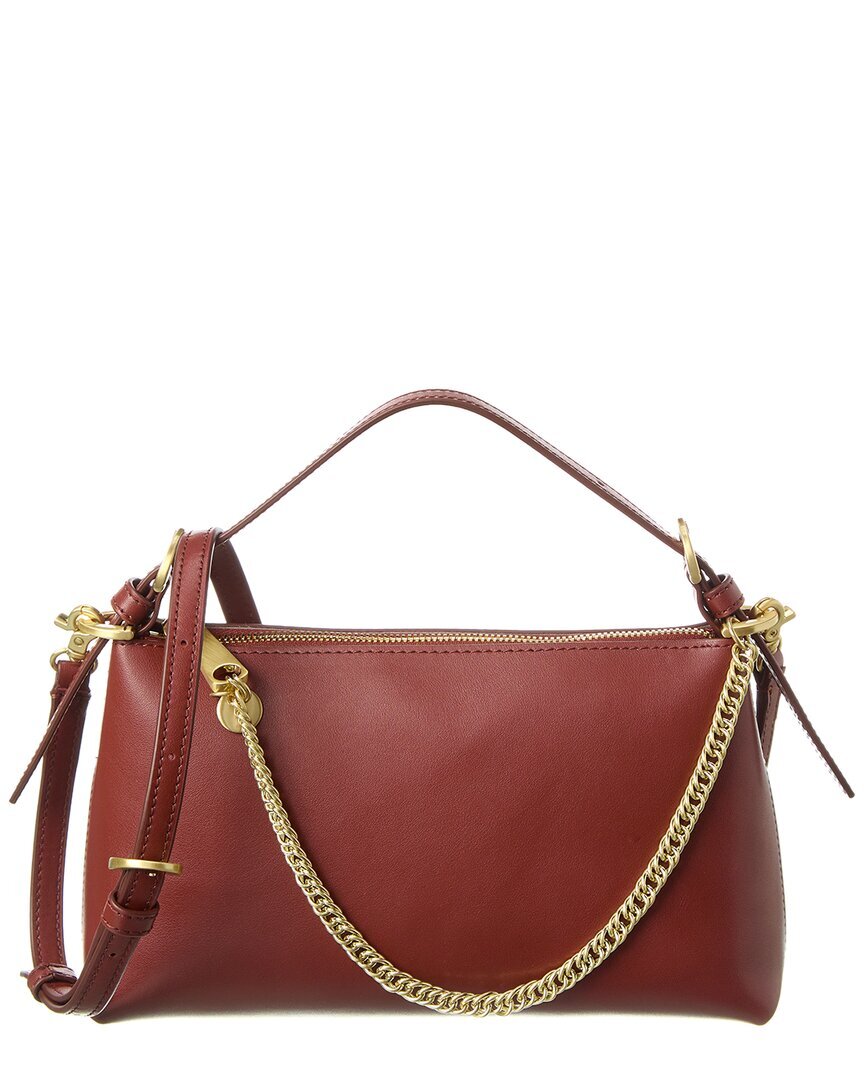 Zac Posen Posen Кожаный топ на молнии через плечо женский коричневый 16290₽