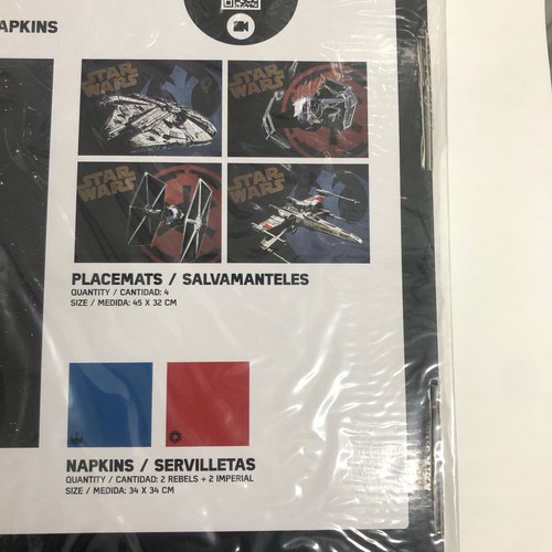 Star Wars Death Star Fabric Tablecloth Napkins and Placemat Set Rebels Imperials - Picture 6 of 7