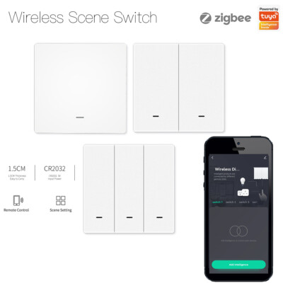 Tuya Zigbee Smart Switch Funkschalter kabellos Szene Wandschalter Fernbedienung