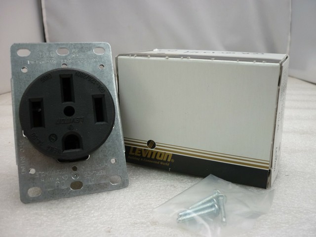 Leviton, 3-Pole, 4 Wire Outlet, Flush Mount, 125/250V, 50A, 279 // pn