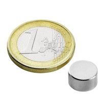 10 X Scheibenmagnet Rundmagnet Ø 9 Mm, HöHe 5 Mm Neodym (Ndfeb) N50 - HäLt 2,4Kg