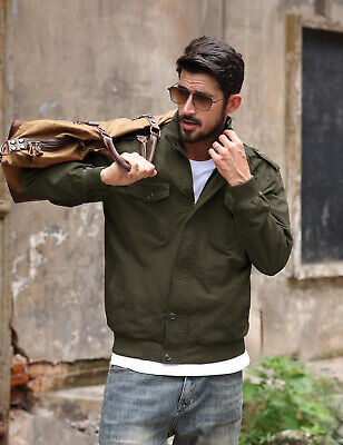 Men's Spring Fall Cotton Jacket Bomber Jacket Casual Cargo Men's Spring Fall Cotton Jacket Bomber Jacket Casual Cargo
