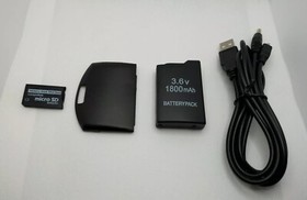 Sony PSP 1000 1001 Revival Kit Battery, Charger, Cover, SD Adapter