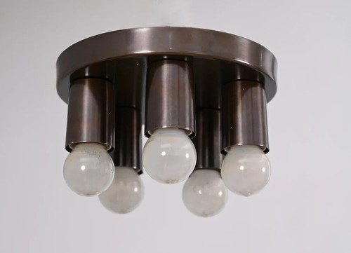 5 Light Handmade Vintage Ceiling Mid Century Raw Brass Sputnik chandelier light - Picture 3 of 5