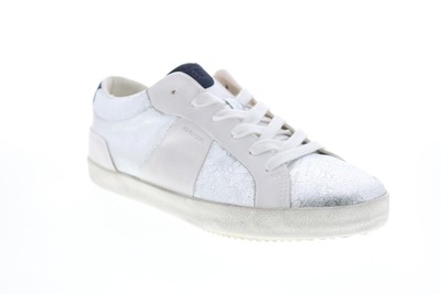 Geox Warley D92FBA0VIBCC0434 Womens Silver Suede Euro Trainers Shoes | eBay