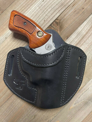 Smith and Wesson MODEL 60  Handcrafted Leather Pancake Holster (READ LEAD TIME)