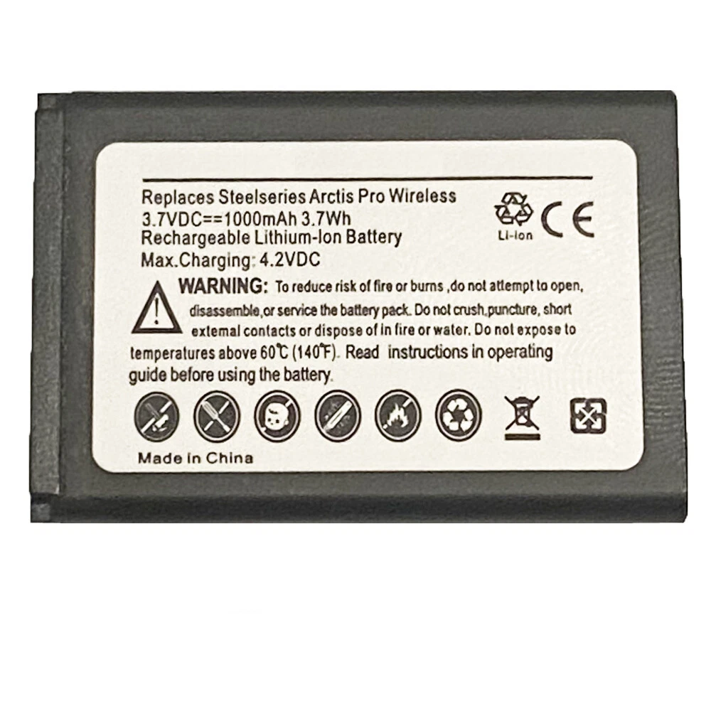 1000mAh 160240 Battery for SteelSeries Arctis Pro H Siberia 800