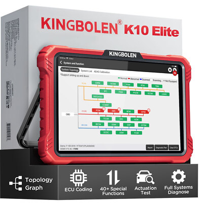 2026 KINGBOLEN K10 Elite Online Coding Car Full System Diagnostic Scanner Tool