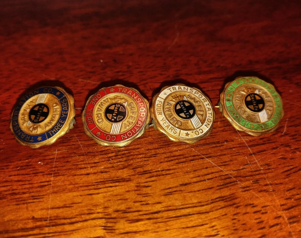 4 Vintage Safety Award For Safe Transportation Rare Service Award Pins |  eBay