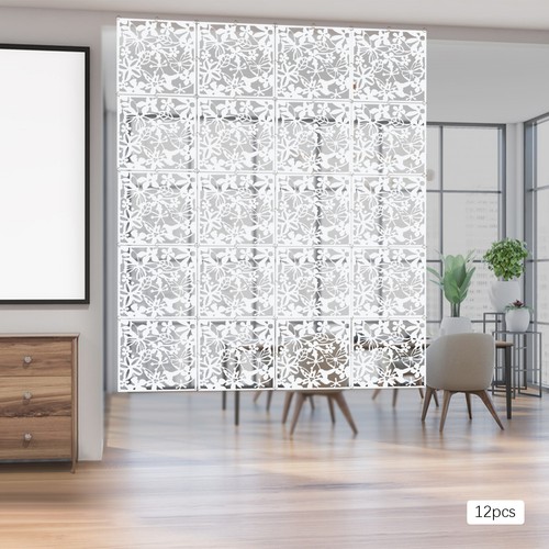 12tlg 40x40CM Paravent Wand Trennwand Raumteiler Sichtschutz Raumtrenner Vorhang