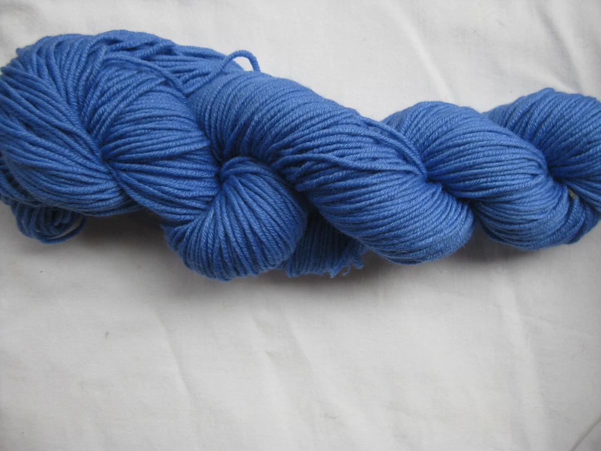 100gm Cashmere Silk Merino Wool 8ply Knit Hand-dyed Yarn Buoyant Blue 225m