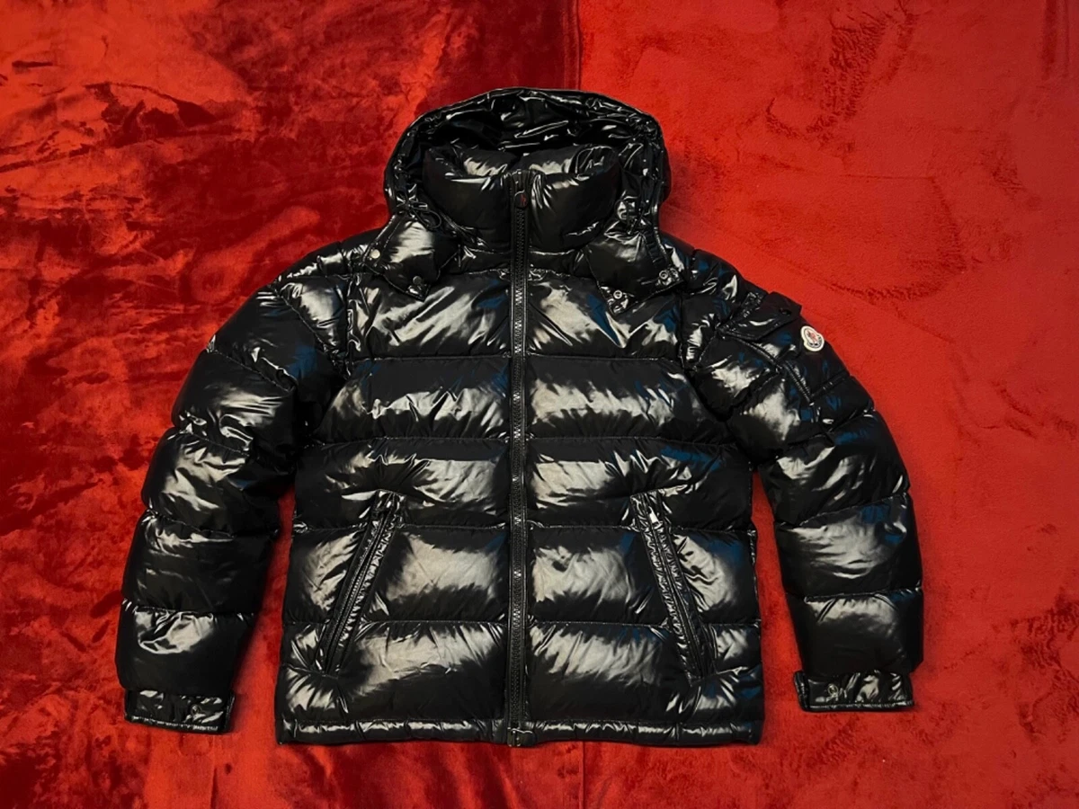 Moncler Maya Shiny Down Jacket Black Color Size 2