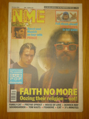 NME 1992 JUN 20 FAITH NO MORE PRINCE IRON MAIDEN U2 EAT - Photo 1/1