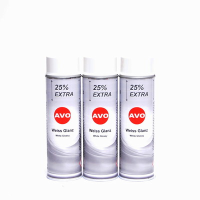 Lackspray weiss glänzend Sprühlack 3 x 500ml Spraydose Autolack Spray AVO A08003