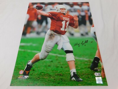 Major Applewhite Signed Texas Longhorns 16x20 Photo Beckett COA UT
