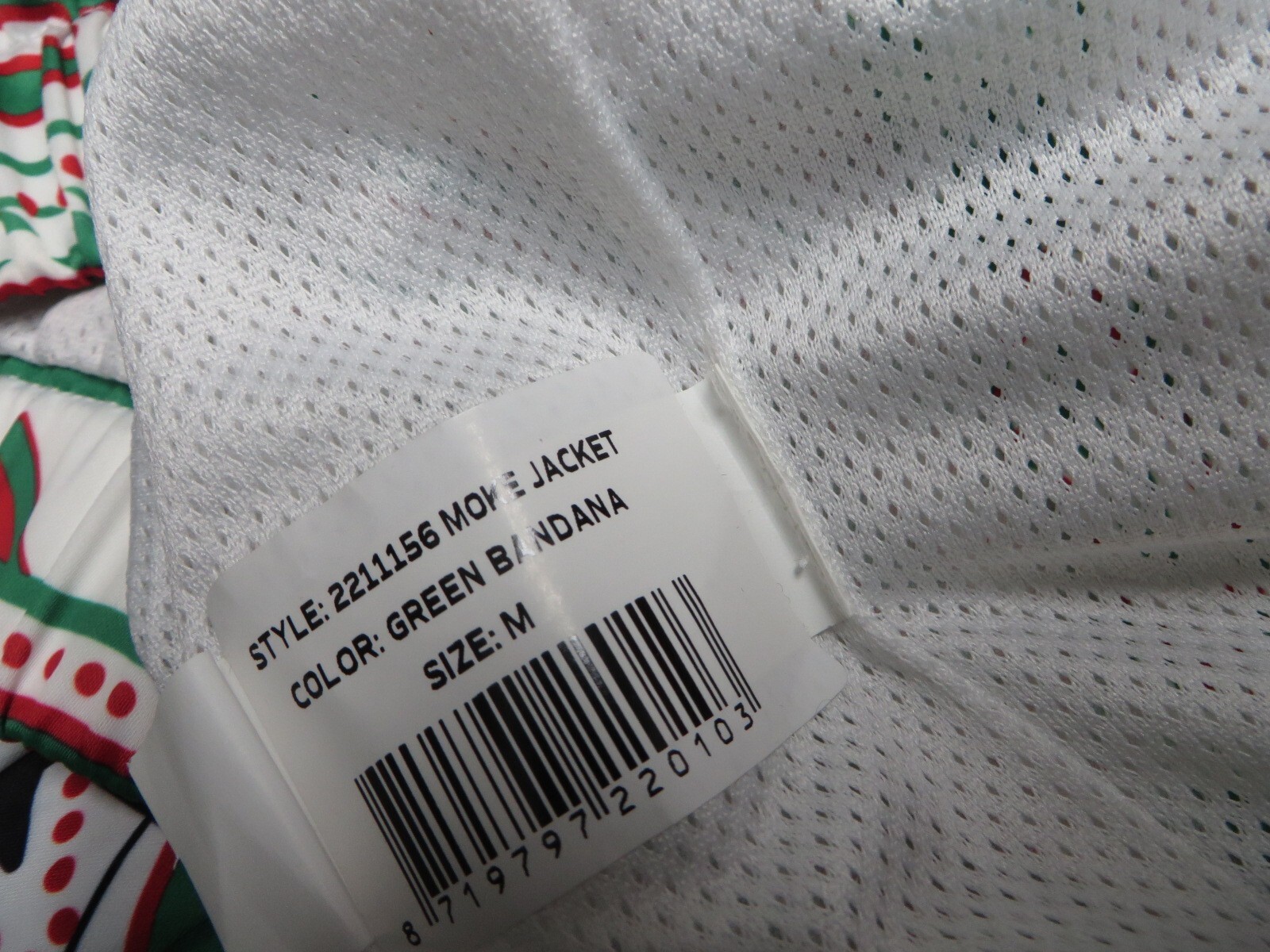 DAILY PAPER MOKE Green Bandana Print Jacket Full Zip Medium UNISEX  NWT image 5