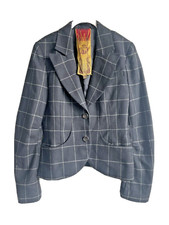 Gwen Stefani L.a.m.b. Black/white Window Pane Wool Blazer 1st Season 6 Us