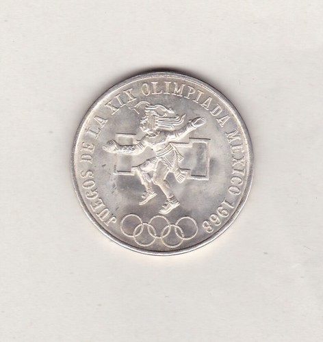 Mexico 25 Pesos 1968, XIX Olympic Games Mexico-1968 . Silver Coin BU