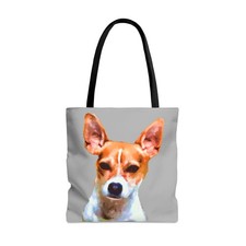 Chic Rat Terrier Polyester Tote Bag
