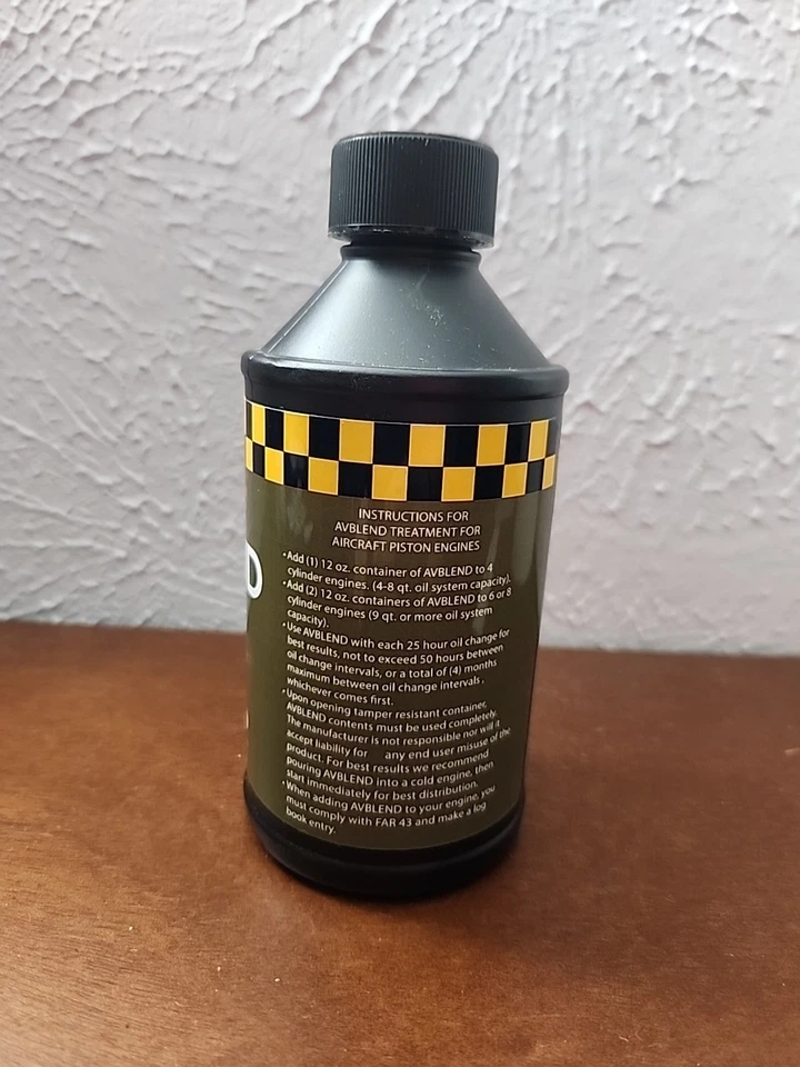 Case of 12 AVBLEND Aviation Oil Additive 12oz FAA Approved Lycoming Continental - Image 2 of 4