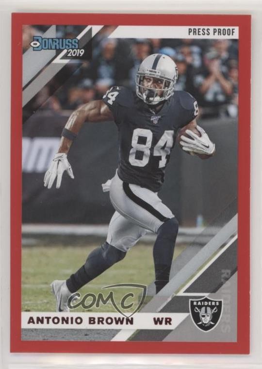 2019 Panini Donruss Press Proof Red Antonio Brown #212 kn8