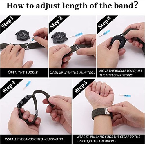 For Samsung Galaxy Watch8 40mm/44mm 8 Classic 46mm Ultra Nylon Band Wrist Strap - Picture 4 of 59