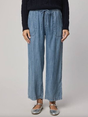 NWT Splendid Angie Indigo Crop Wide Leg Pant Size Medium