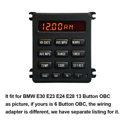 Adaptador de cableado para BMW E30 E28 E24 Euro reloj analógico original con 13 botones OBC - Imagen 3 de 6