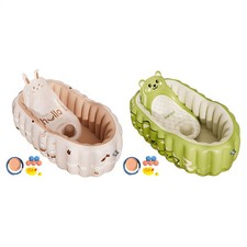 Inflatable Bathtub Baby Blow up Tub for Baby with Air Pump and Bath Toy
