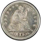 1853 Seated Liberty 25C w/arrows & Rays, PCGS Gold Shield VF Details (Cleaned)