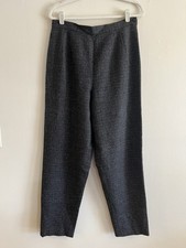 Vintage Talbots Wool Pants Women s 14 Black Multicolor Lined Side Button