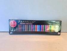 Prang Pastello Colored Paper Chalk Set of 24  Hue Black White Pastel New