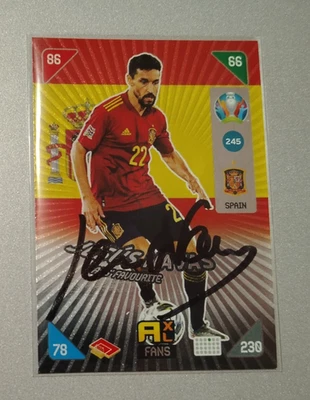 AUTOGRAPH JESUS NAVAS PANINI CARD EURO SPAIN HAND SIGNED SEVILLA MANCHESTER CITY - Photo 1/2