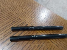 LOT/2 PUR ON POINT LIQUID EYELINER BOLD BLACK FL SZ .02 OZ WATERPROOF NEW!