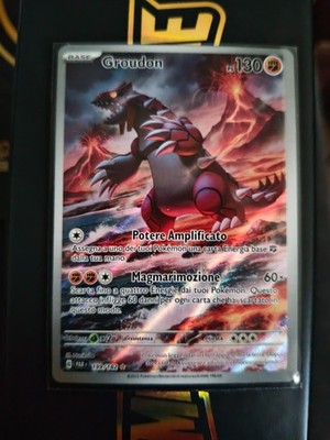 Groudon Seltene Italienische Illustration Mint M 199/182 Zeitparadosso