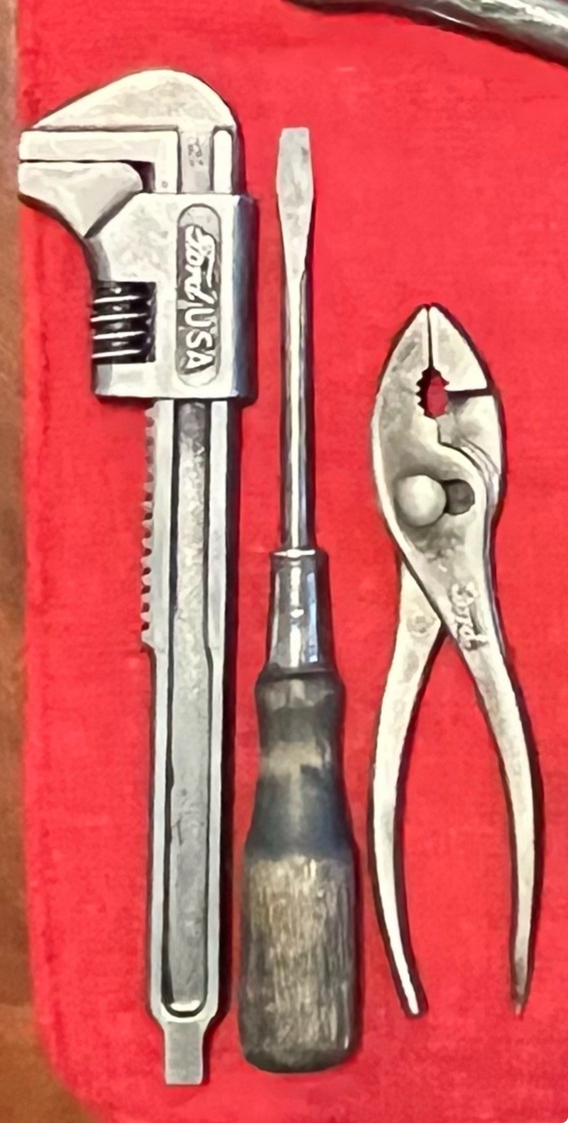 Vintage 1936 Ford Tool Kit  Correct & Complete with 9 Tools and  Tool Pouch NICE