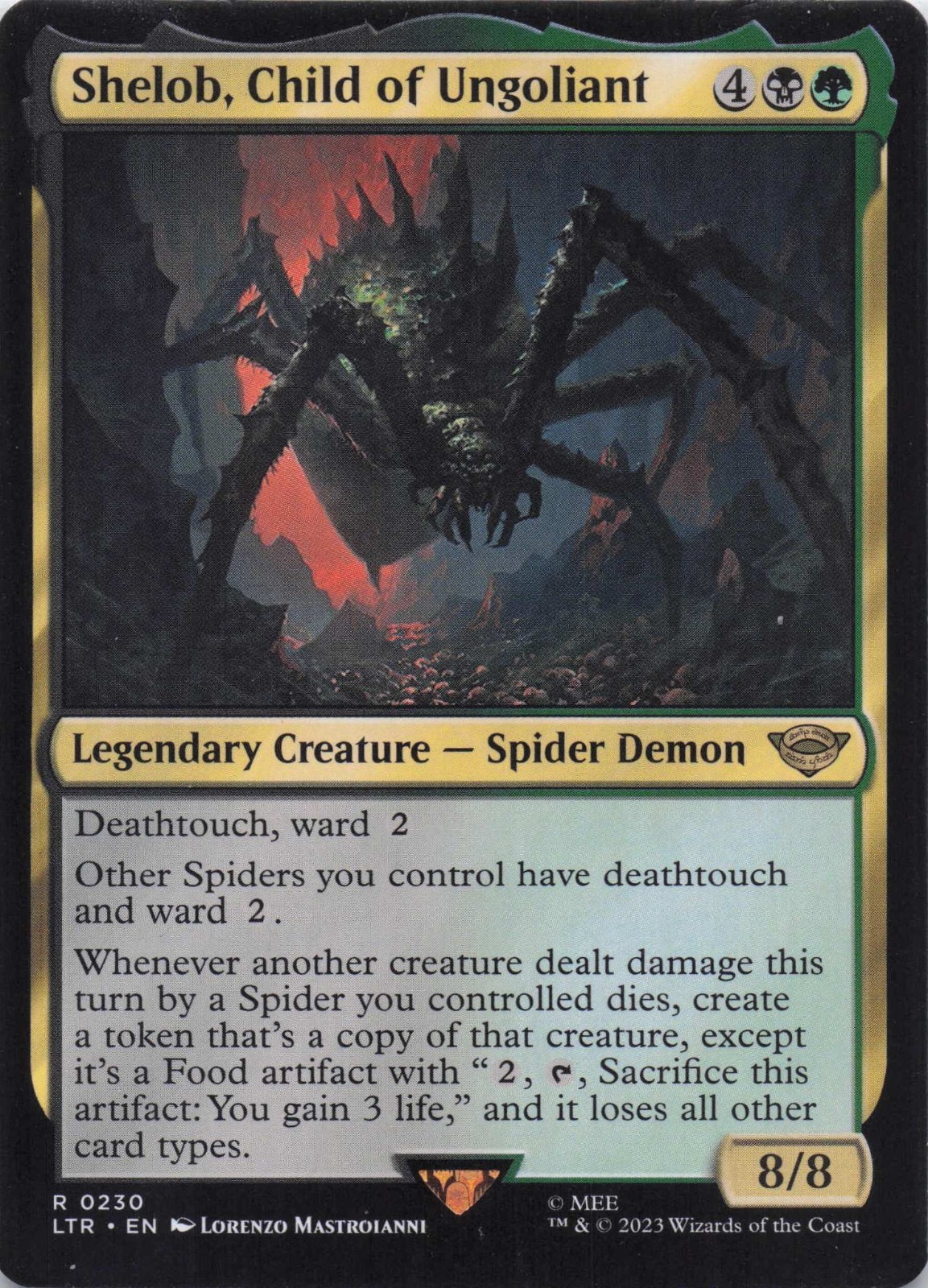 Shelob, Child of Ungoliant Lord of the Rings Regular Rare #230 NM MTG